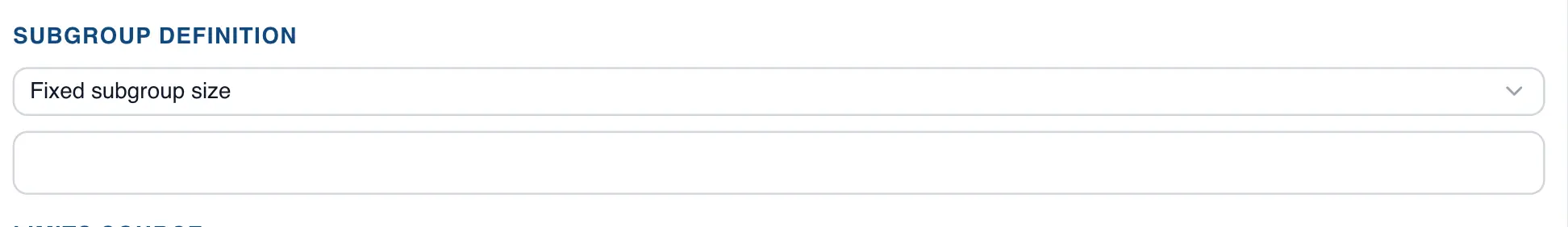 Fixed subgroup size